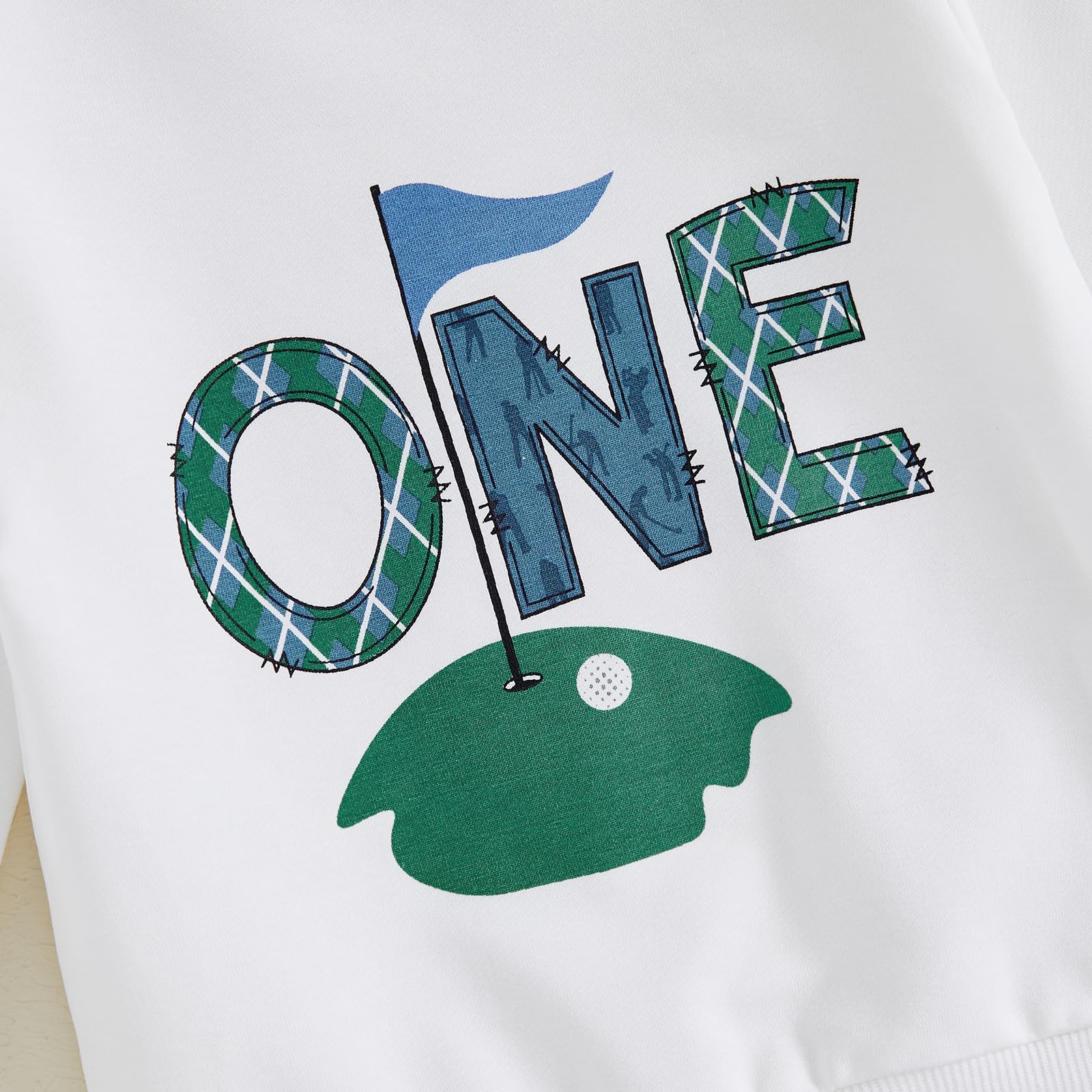Conjunto de sudadera de golf para primer cumpleaños para bebé niño y niña, conjunto de 2 piezas de ropa de otoño