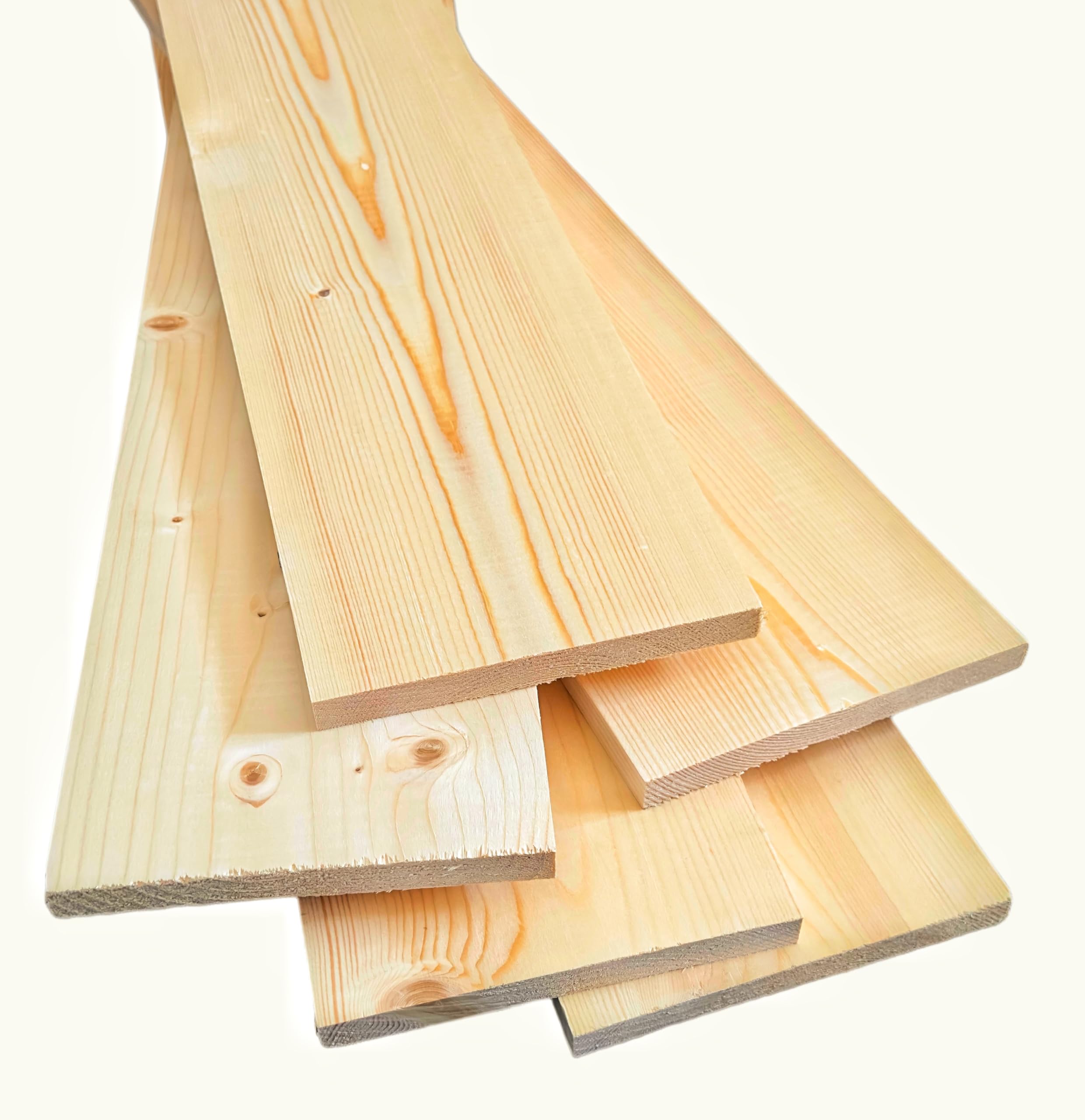 5 Solid Pine Timber Boards – Smooth Planed Square Edge Wood Planks, 18mm Thick x 190mm Wide, 60cm Length – Pine Wood for DIY, Fencing, Carpentry, Shelving,and Craft Projects (5, 600mm)