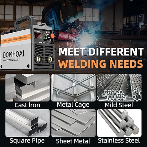 Miniatura 20 de Mini soldador de palo, máquina de soldadura TIG ARC/Lift de 135 amperios con control sinérgico, inversor IGBT pantalla digital 110 V máquina