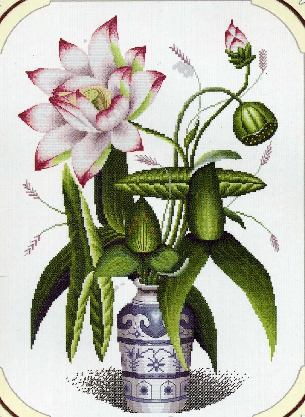 希少❗️美品❗️SWAROWSKI 花バスケット 刺しゅうキット 『手縫いの花ふきんキット SASHIKO WORLD