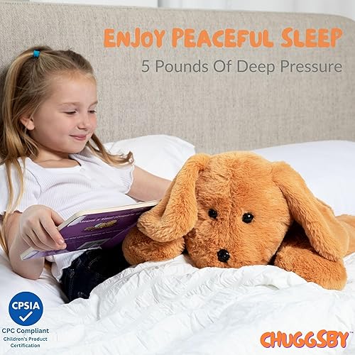 Miniatura 5 de Animal de peluche con peso para apoyo al estrés y diversión, peluche grande de 24 pulgadas, 5 libras, almohada de peluche pesada para sostener,