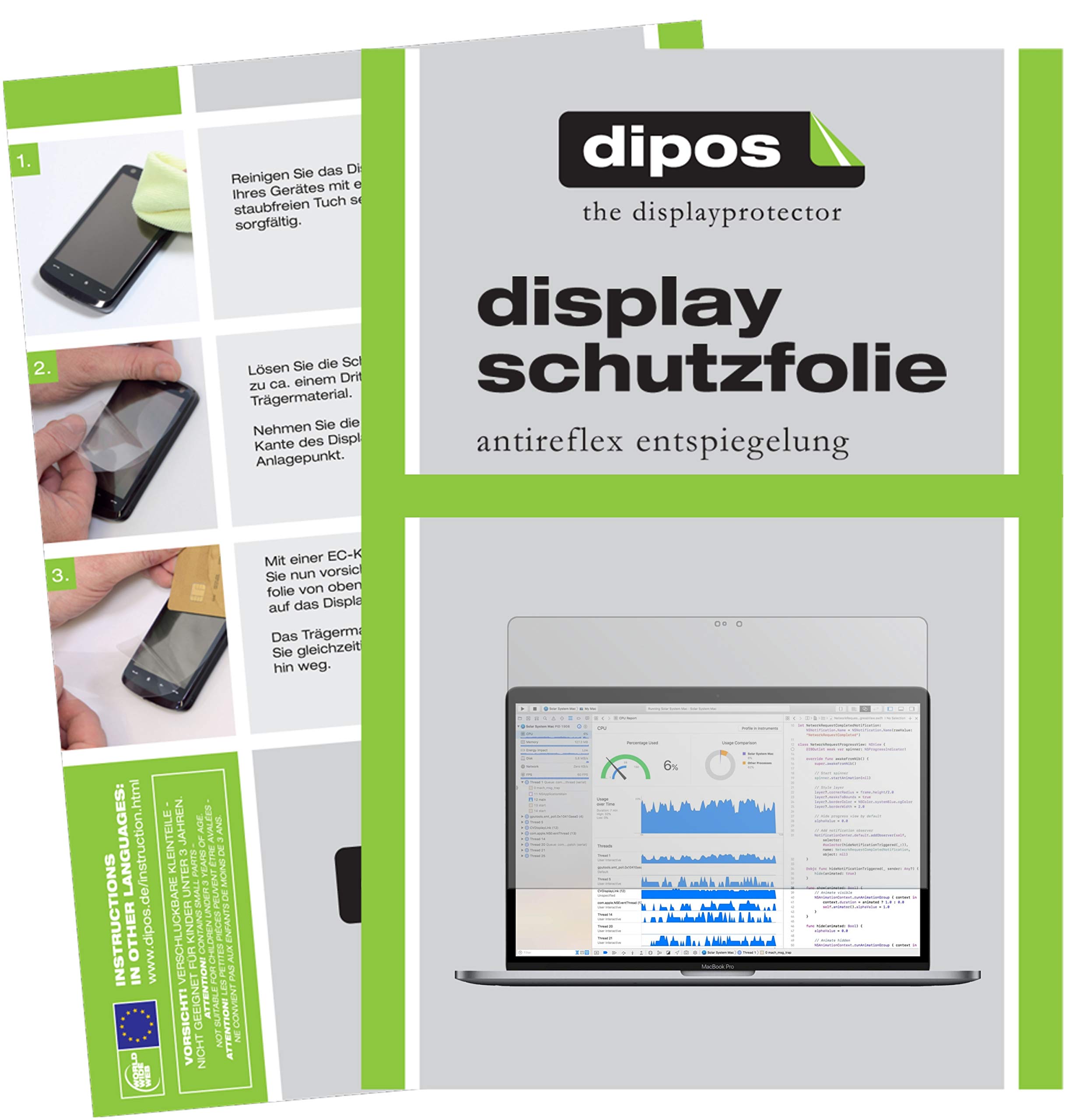 Dipos 2 Pellicole Protettive Antiriflesso Per IPhone 12 – Opaca, Anti-impronta, Made In Germany, Taglio Laser Di Precisione