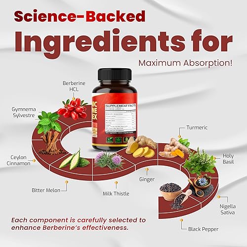 Miniatura 2 de VEGATOT GlucoSavior - Suplemento de berberina de 12,900 mg con canela de Ceilán, melón amargo, gimnasia, apoya la inmunidad, la salud del corazón y