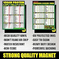 Vista 6 de Paquete combinado de proteínas veganas y olla instantánea magnética, accesorios de cocina extra grandes y fáciles de leer, guía de referencia rápida