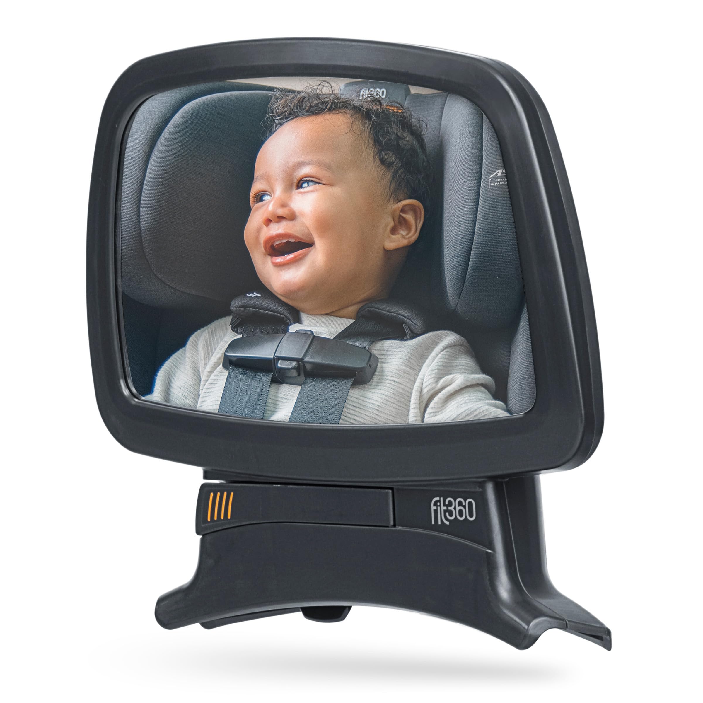 Chicco Fit360 - Accesorio para asiento de coche con espejo para asiento de coche convertible giratorio Fit360, irrompible, para espalda trasera, color gris y gris