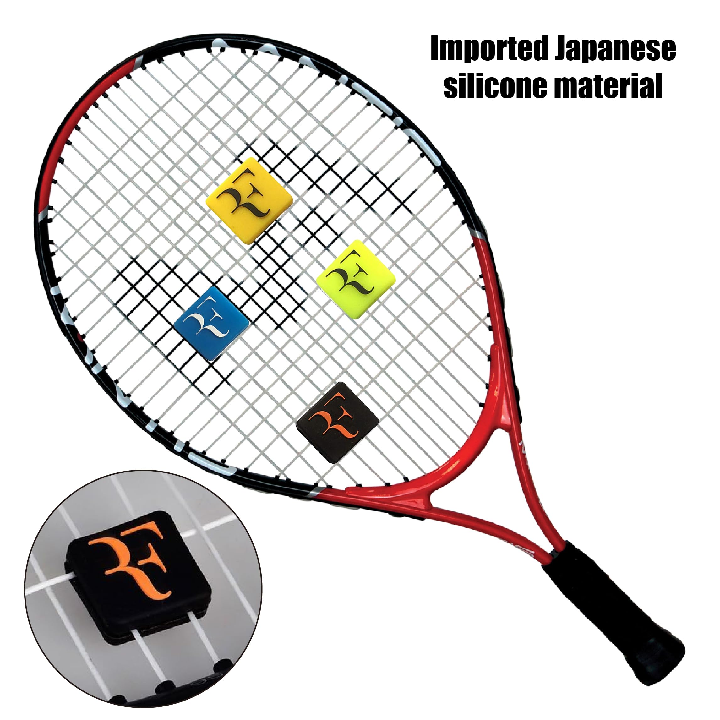 Ammortizzatore per Racchetta Tennis 6pcs Silicone Anti-Vibrazione Anti-Skid