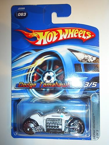 Hot Wheels Mopar Madness #3 Dodge Tomahawk White #2007-63 Coche coleccionable de colección Mattel escala 1:64