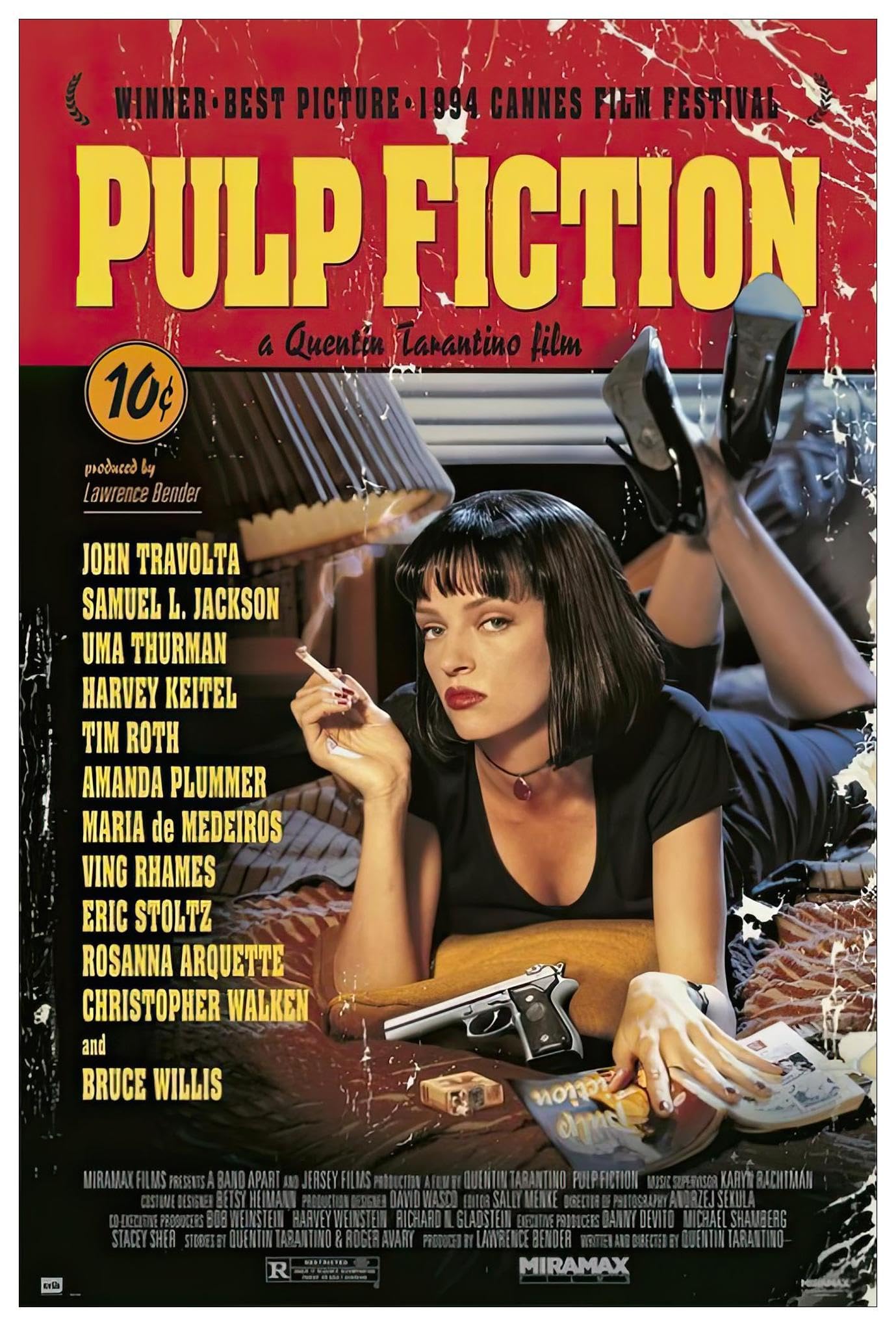 1art1 Pulp Fiction Poster Film Score by Quentin Tarantino Poster