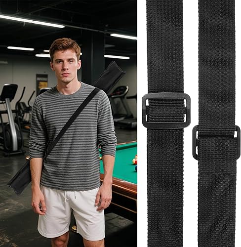 Miniatura 7 de Bolsa de palo de piscina para 1 bolsa de transporte de almacenamiento de billar negra, bolsillo con cremallera con hombro para hombres y mujeres (32