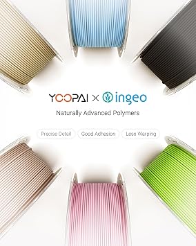 YOOPAI PLA+ Matte Filament 1.75mm, Made with USA Material, Soft Matte Finish, Reduced Layer Lines, 1KG (2.2lbs) 3D Printer Filament, Dimensional Accuracy +/- 0.02 mm, Desert Tan
