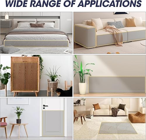 Miniatura 6 de Protector de muebles para gatos, protector de arañazos para sofá grande, protector transparente para sofá, pared, cama, gabinete, puerta, alfombra,