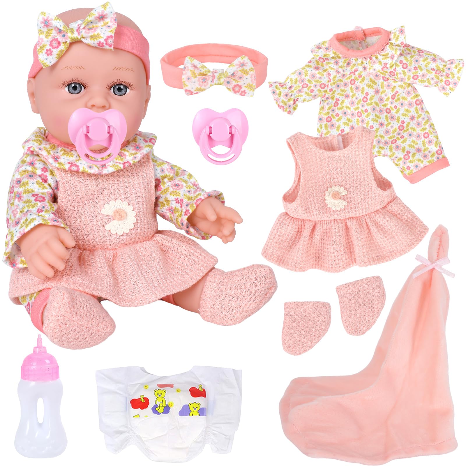 Amazon.com: DONTNO 12 Inch Baby Doll with Clothes,Newborn Baby 