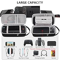 Vista 2 de Travel Carrying Case for Nintendo Switch 2, Large Capacity Hard Shell Protective Case with Removable Strap Fits for Switch 2 Console, AC Charger