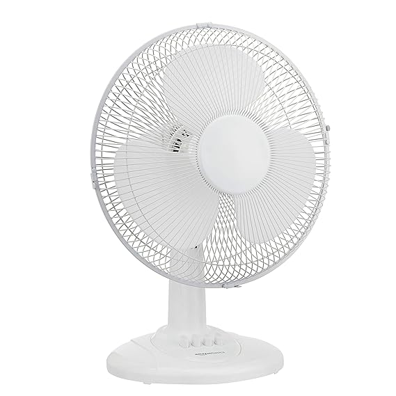AmazonBasics Oscillating Table Fan with 12Inch Blades, 3 Speed