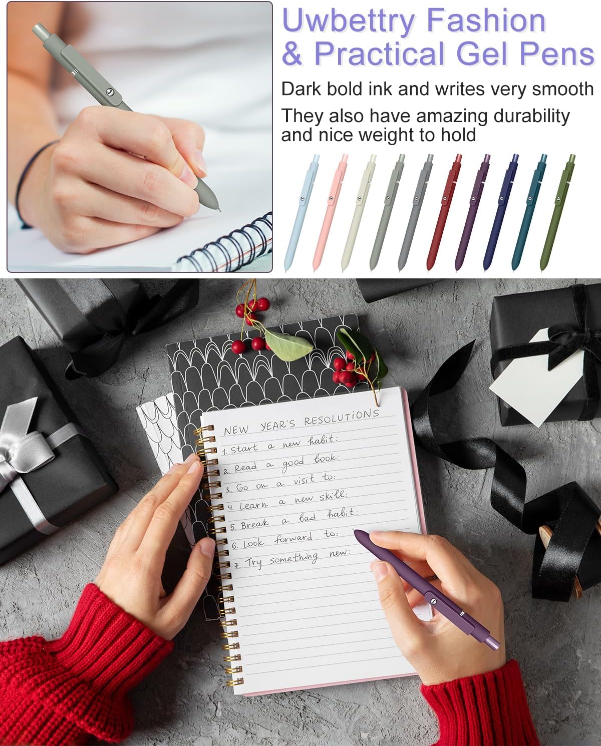 Lot De 4 Stylos à Bille Rétractables à Encre Noire De 0,5 Mm Pour Le Bureau, Les Affaires Et Les étudiants