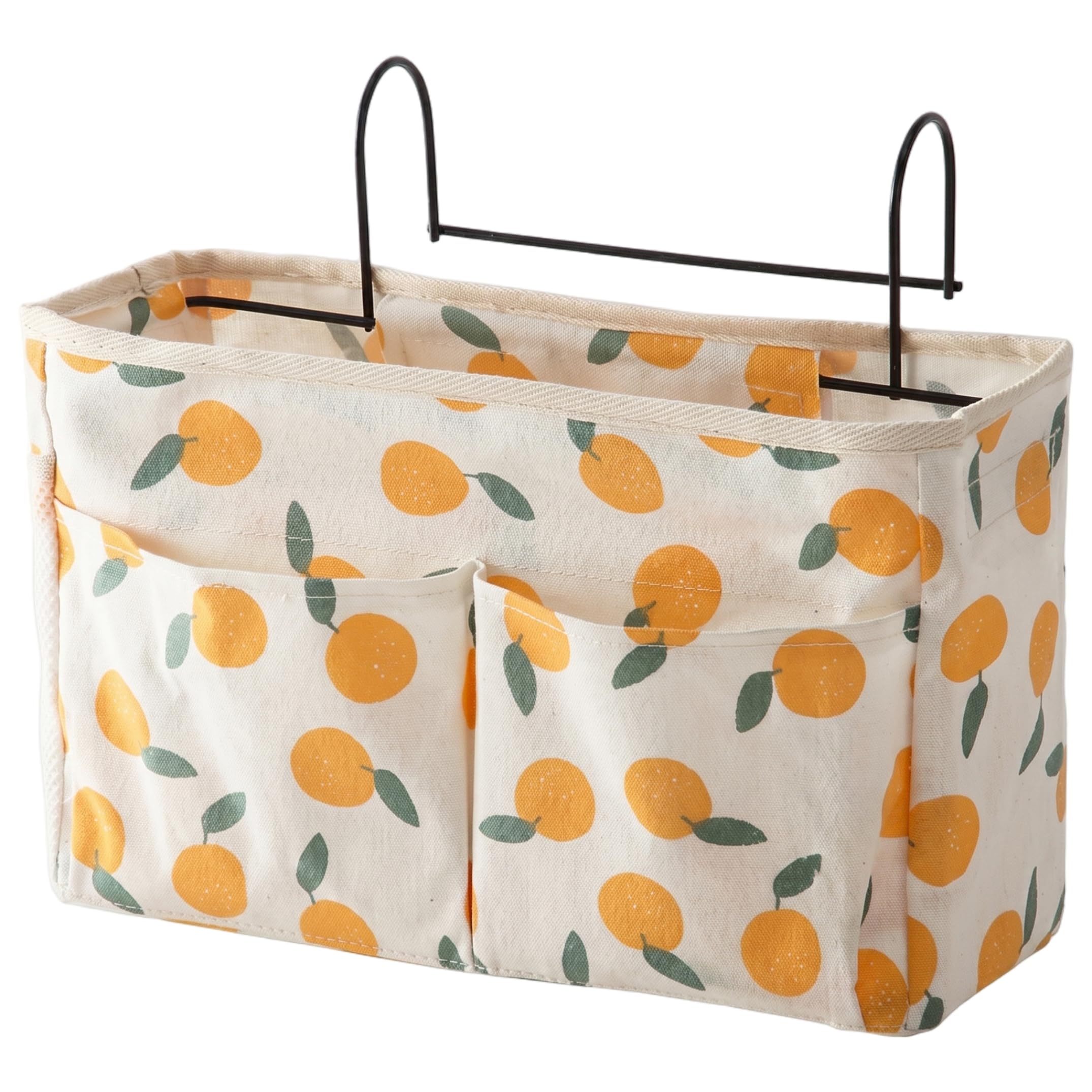 Bemonew Bedside Storage Bedside Caddy Organizer, Multi-pocket Bunk Bed Caddy, Hanging Storage with Large Pockets for Dorms & Bedrooms, Orange