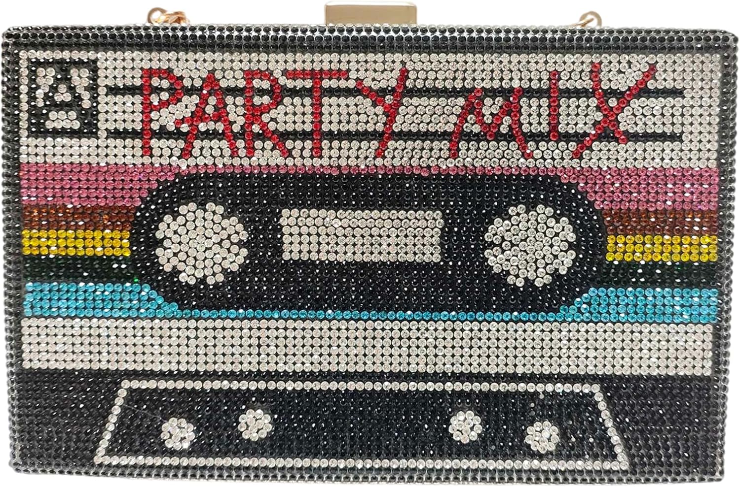 Women Retro Crossbody Bag Rhinestone Fun Unique Evening Clutch Purses for Women