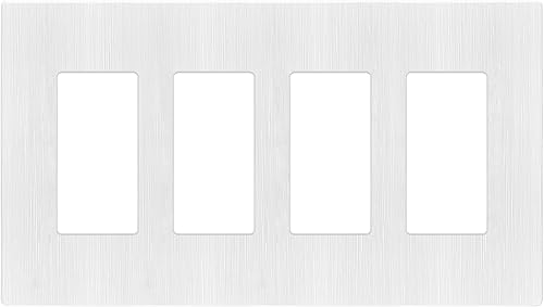 Vista 38 de LIDER - Cubierta decorativa de interruptor con acabado mate, placa de pared sin tornillos, tamaño mediano, 3 bandas de 4.88 x 6.77 pulgadas