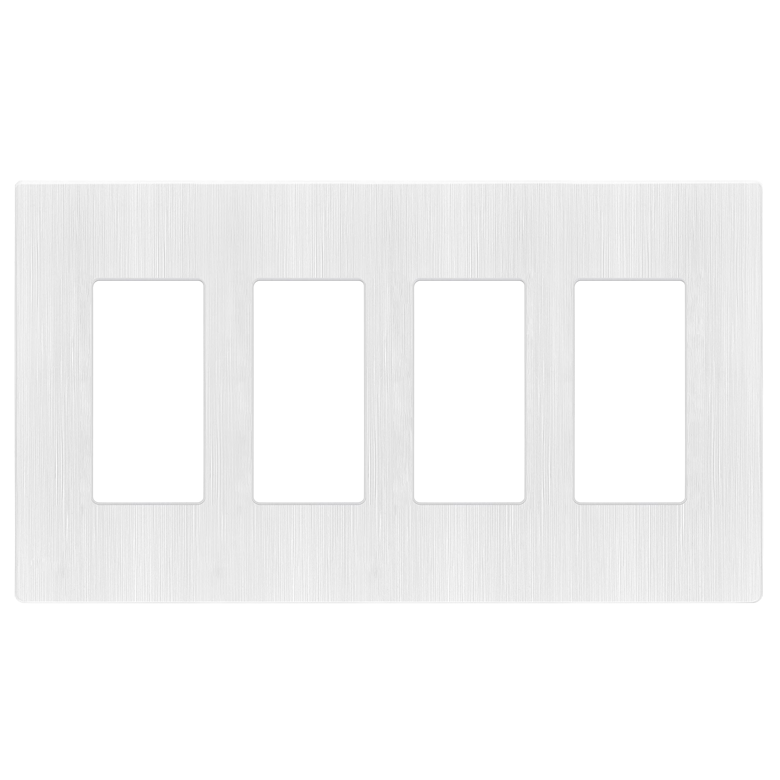 LIDER Brushed Finish Decorator Switch Cover, Screwless Wall Plate, Mid-Size 2-Gang 4.88" x 4.92", Unbreakable Polycarbonate Thermoplastic, UL Listed, LSWP-32M-BGD, Brushed Gold — view 90