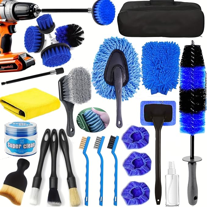 Car Detailing Kit and Brushes