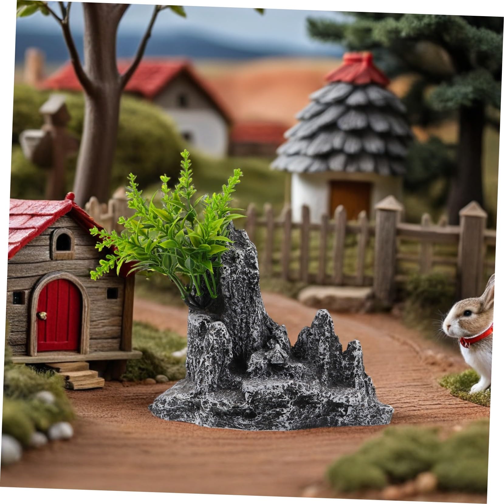 Ciieeo Sztuczna Skała Do Akwarium Mała Dekoracja Górska Odporna Uszkodzenia Do Aranżacji Pejzażu Wodnego i Ozdoby Bonsai Akwariach i Terrariach