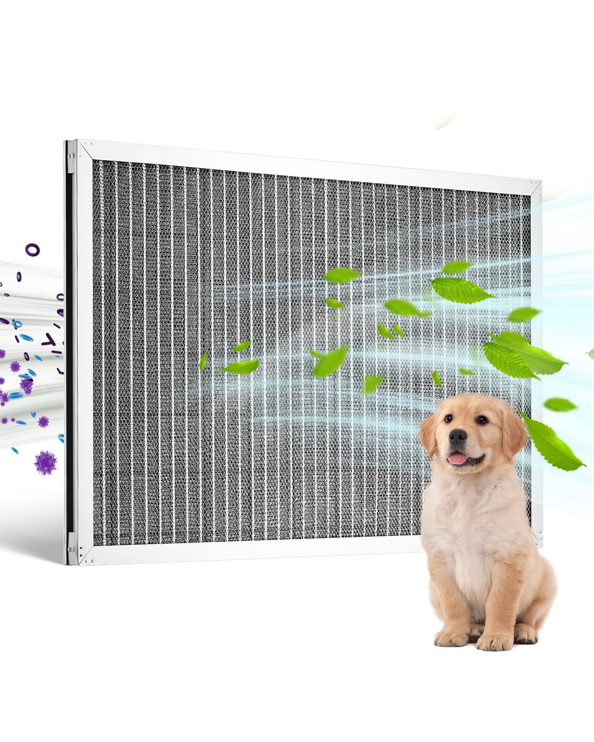 VEVOR Electrostatic Air Filter 16x25x1 Washable Aluminum