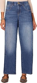 Women's Ab Solution Slimming High Rise Barely Barrel Leg Jeans