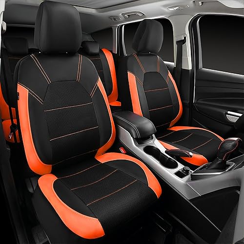 Miniatura 10 de CAR PASS Leather seat Covers,Automotive Universal Sport car seat Cover Super 5mm Composite Sponge Inside,Airbag Compatible fits Most SUVs, Camaleón