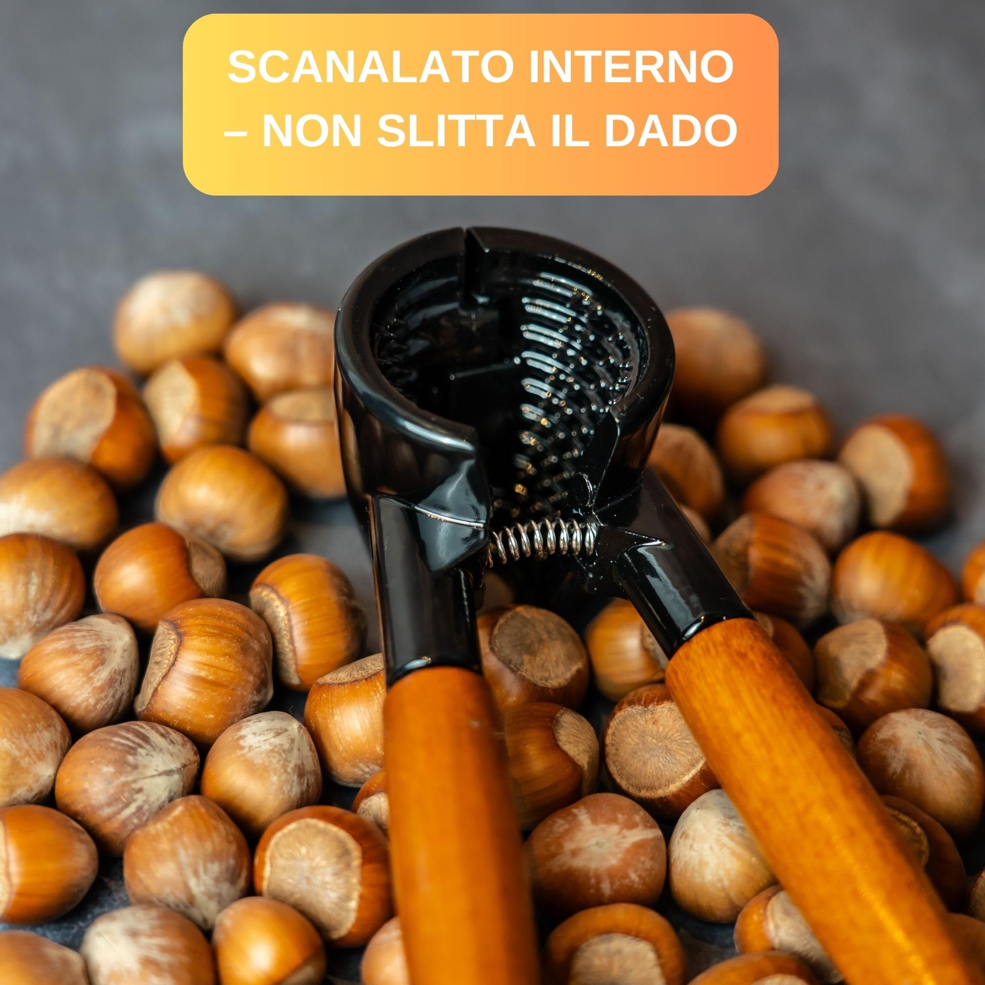 Schiaccianoci Thiru Premium Con Manico In Legno - Per Noci, Nocciole E Brasiliane Senza Schiacciare Il Gheriglio - Foto 3