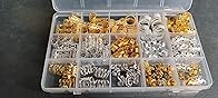 Nogeqi Gold Haarschmuck Set 290 Teile - Dreadlock Zubehör & Haarspiralen