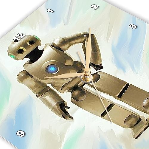 Miniatura 3 de 3dRose LLC Robot - Reloj de pared, 10 x 10 pulgadas