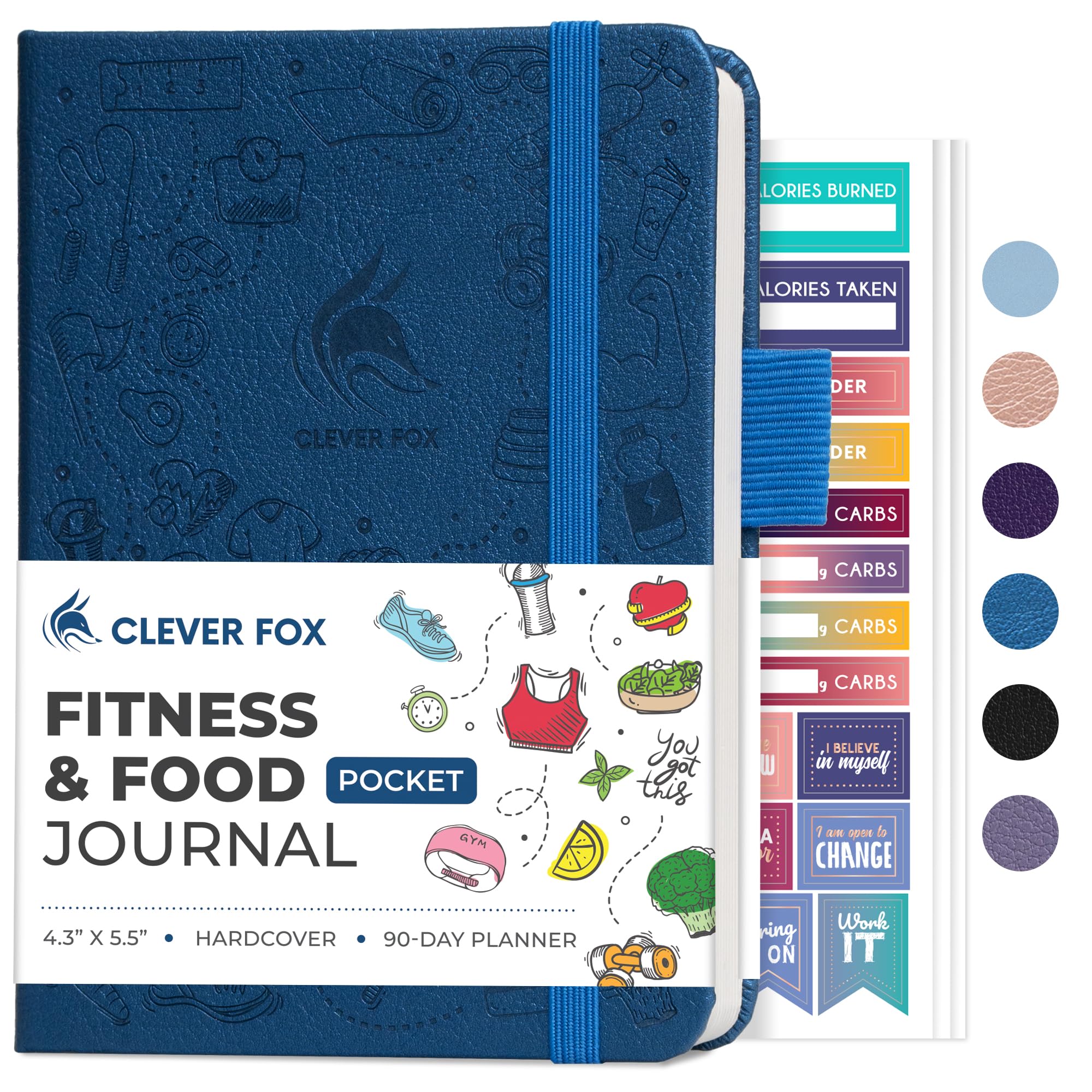 CF Fitness and Food Journal (Mystic Blue, Pocket (4.2" x 5.7"))