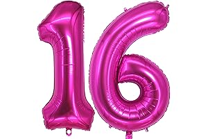 Sweet 16 Pink Balloon Numbers