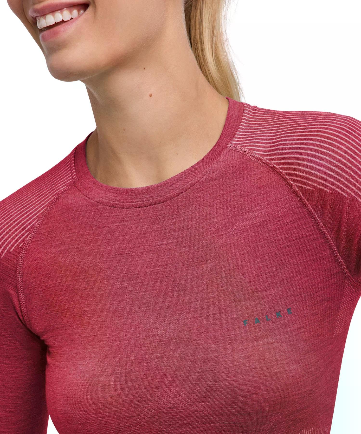 Falke Damen Wool-Tech Light Round Neck Funktionsshirt Langarm atmungsaktiv klimaregulierend geruchshemmend nachhaltige Wolle Funktionsmaterial warme und kalte Temperaturen Sportunterwäsche 1 Stück