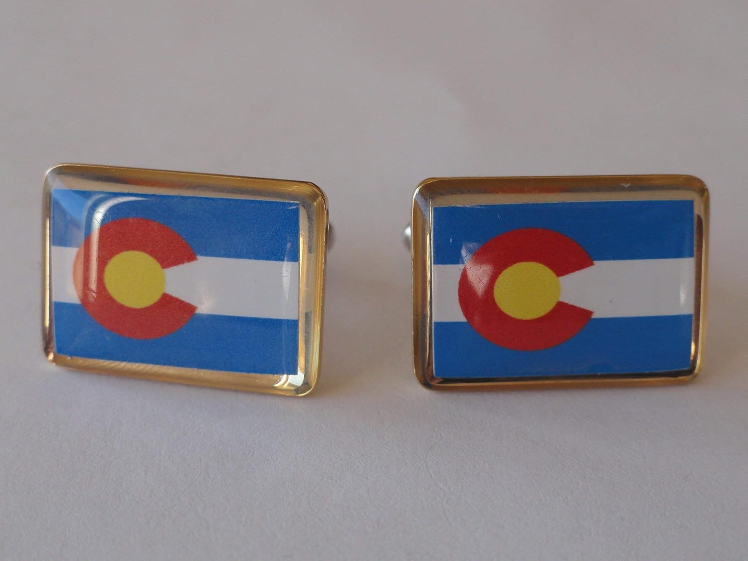 Colorado State Flag Cufflinks, Lapel Pins, Tie Bars, Earrings, Jewelry and Accessories
