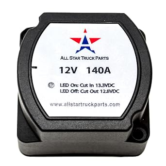 [ALL STAR TRUCK PARTS] 12V 140 Amp Dual Battery Isolator - Voltage Sensitive Relay VSR VSR Only