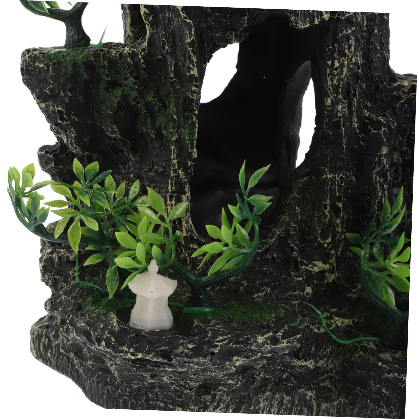 SUPVOX Aquarium Dekoration Resin Stein Höhle für Garnelen und Fische Sichere Versteckstelle Aquarium Landschaft Künstliche Felsen Deko für Fisch Garnelentank