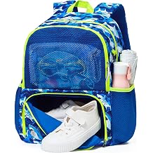 WAWSAM Kids Swim Bag for Swimmers, Beach Gym Bag with Wet Dry Shoes Compartments