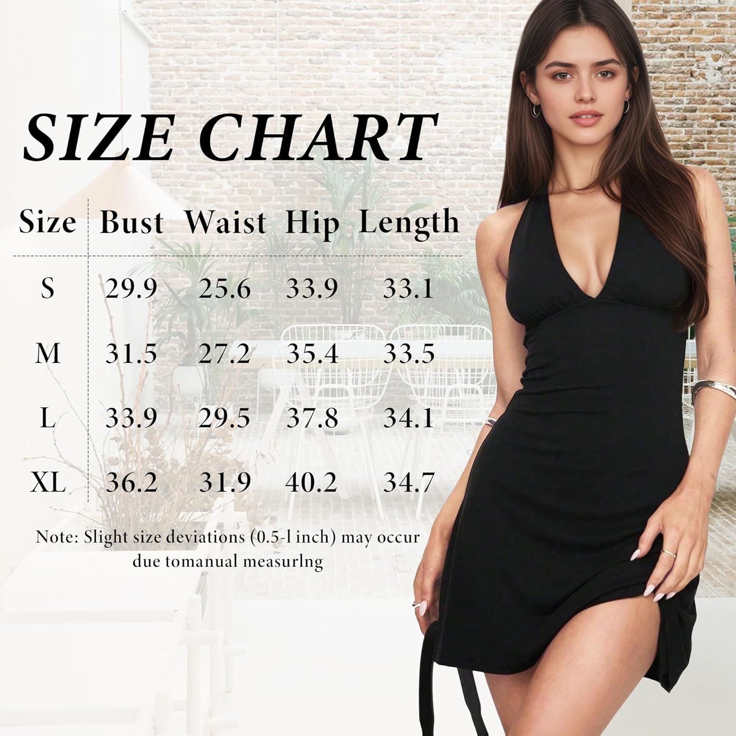 Halter Dresses for Women 2025 Summer Backless A-line Mini Dress Deep V Neck Party Club Going Out Short Dress - Image 6