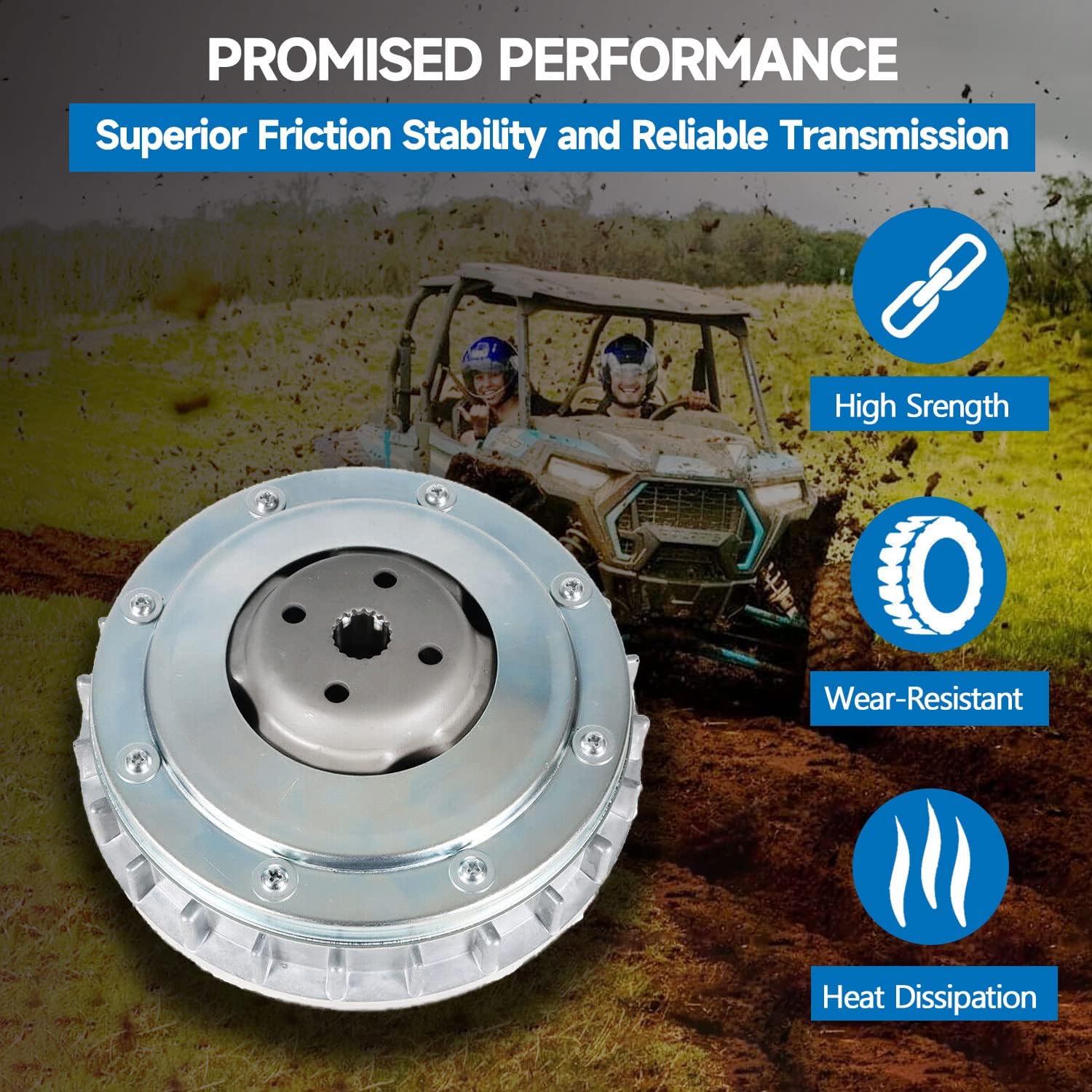 Primary Dry Clutch CVT Sheave for Hisun ATV UTV 500 700, Bennche Bighorn, Massimo MSU500, Menards YardSport, Axis, Qlink, Coleman