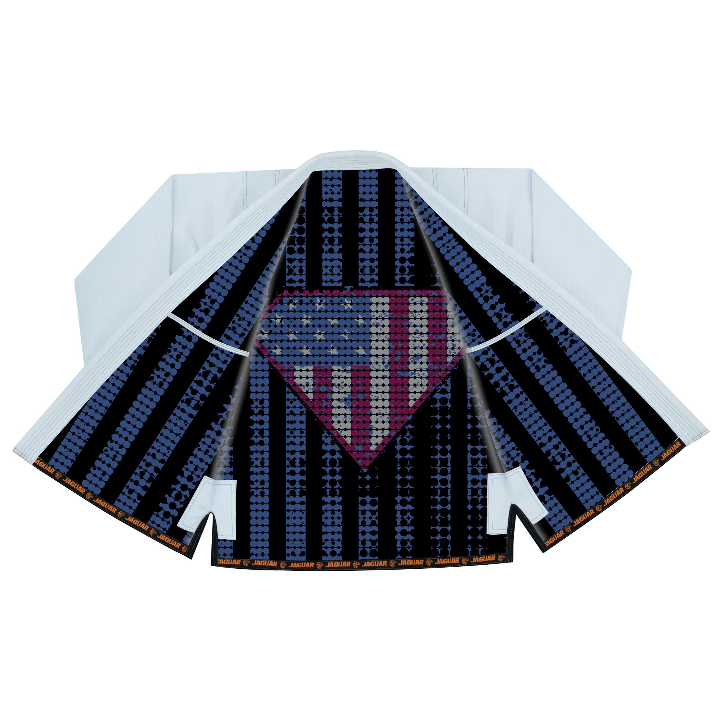 Jaguar Pro Gear - i-Patriotic Inner Sublimated - Pro Brazilian Jiu Jitsu BJJ Kimono Gi Uniform Unisex - White Belt Included