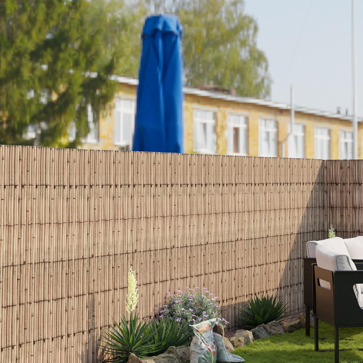 casa.pro Recinzione Frangivista in Canna per Giardino Balcone Terrazza LxA 300 x 150 cm Divisorio in Effetto Naturale Frangivento Protezione Privacy
