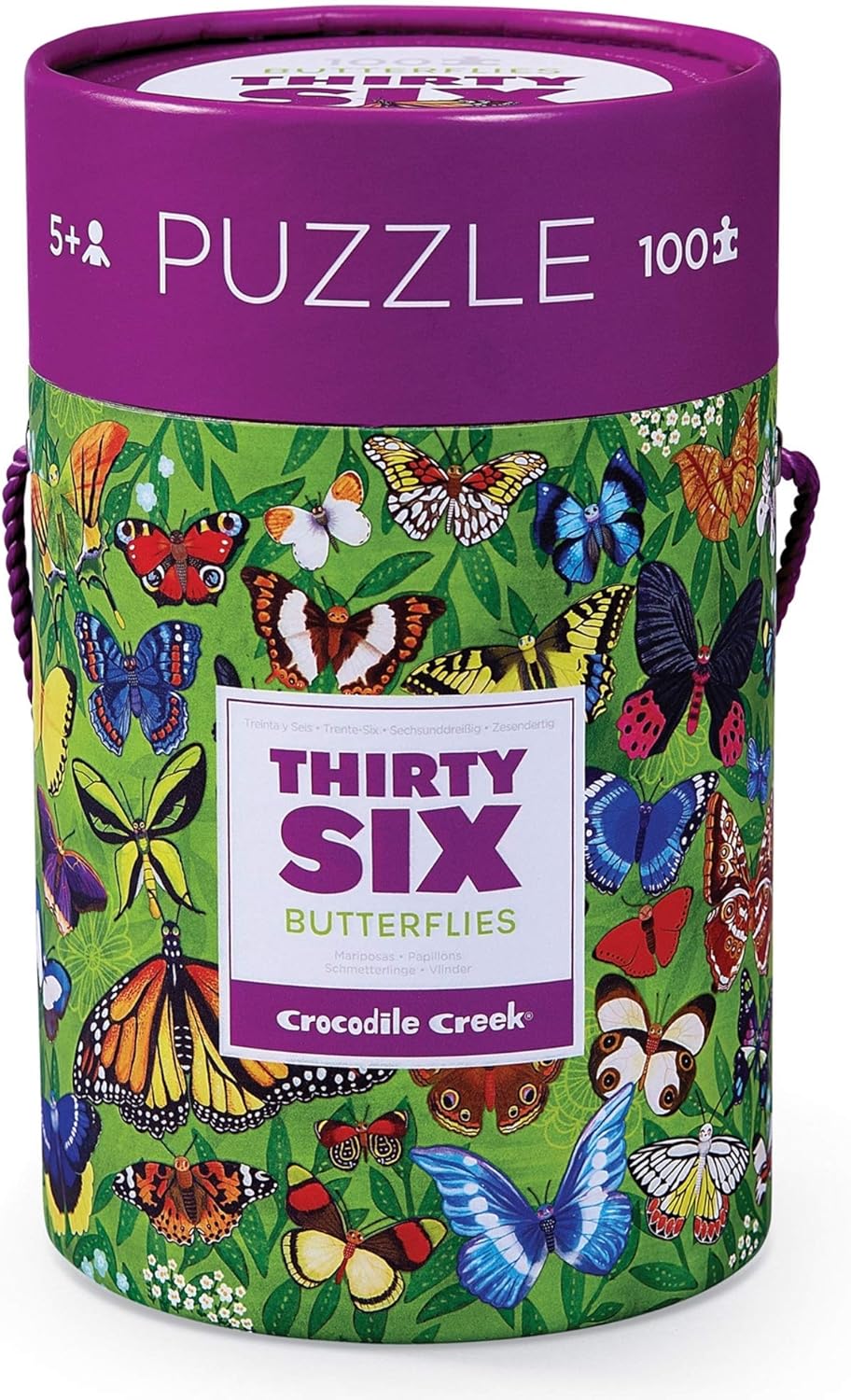 Crocodile Creek, Puzzle Cannister 36 Butterflies 100 Pieces