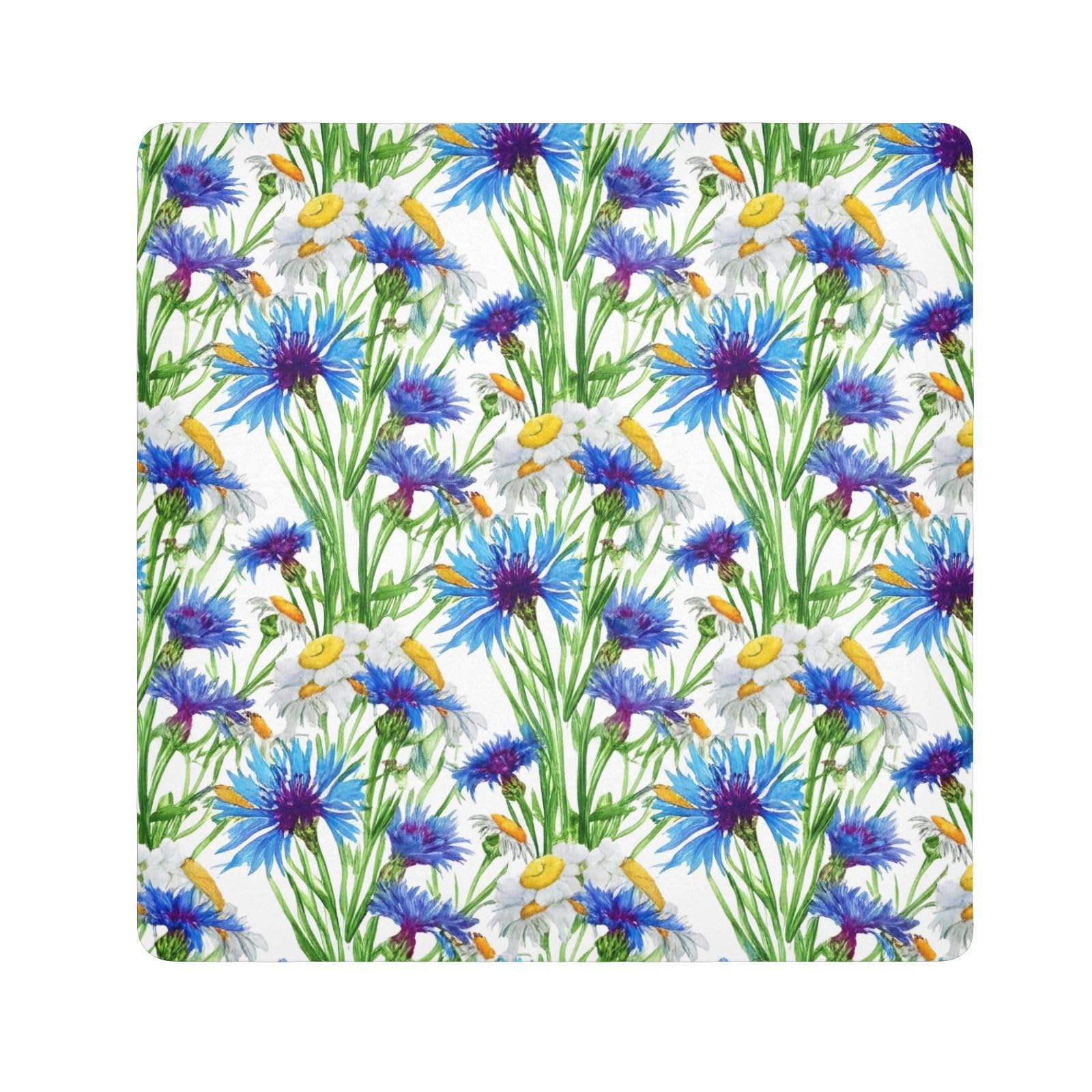 ODAWA Protective Camera Lens Wrap Blue Cornflowers White Daisies Self Adhesive Cloth 13.8