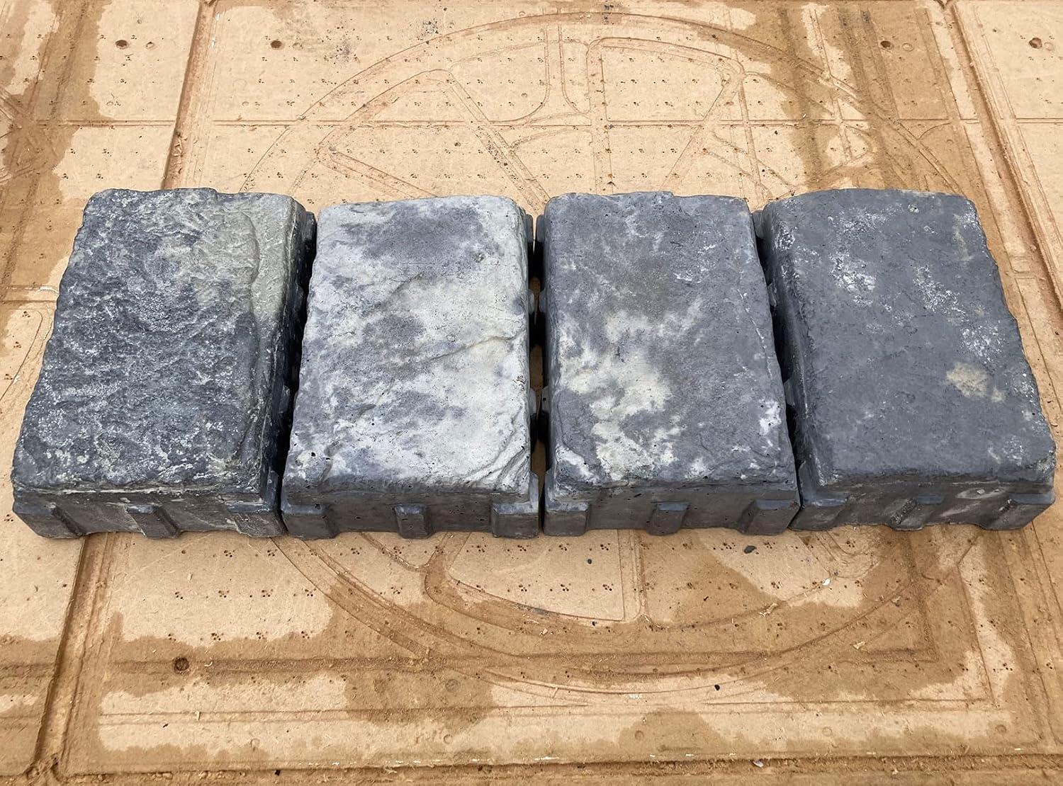 AUTUMN Durable Flagstone Molds for Concrete, DIY Concrete Pavers, Garden Decor Molds - Set of 4 Uniquely Designed molds