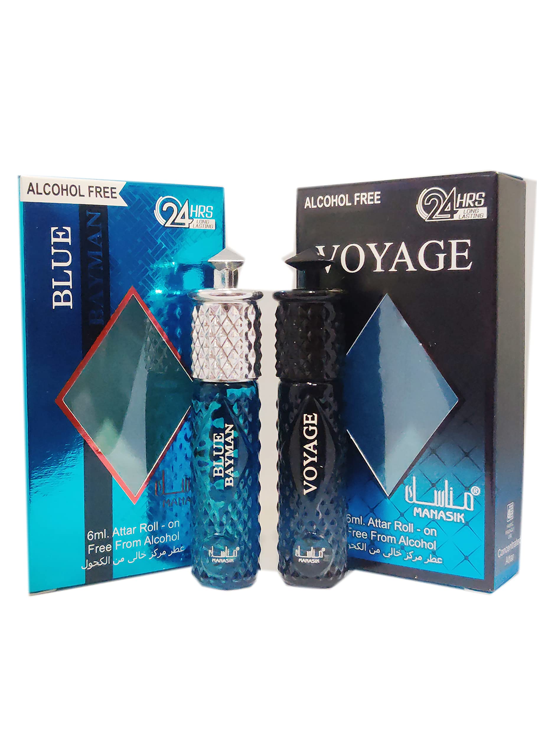 MANASIK BLUE BAYMAN & VOYAGE Alcohol - Free Concentrated Attar Roll On 6ml (COMBO SET)-image-23