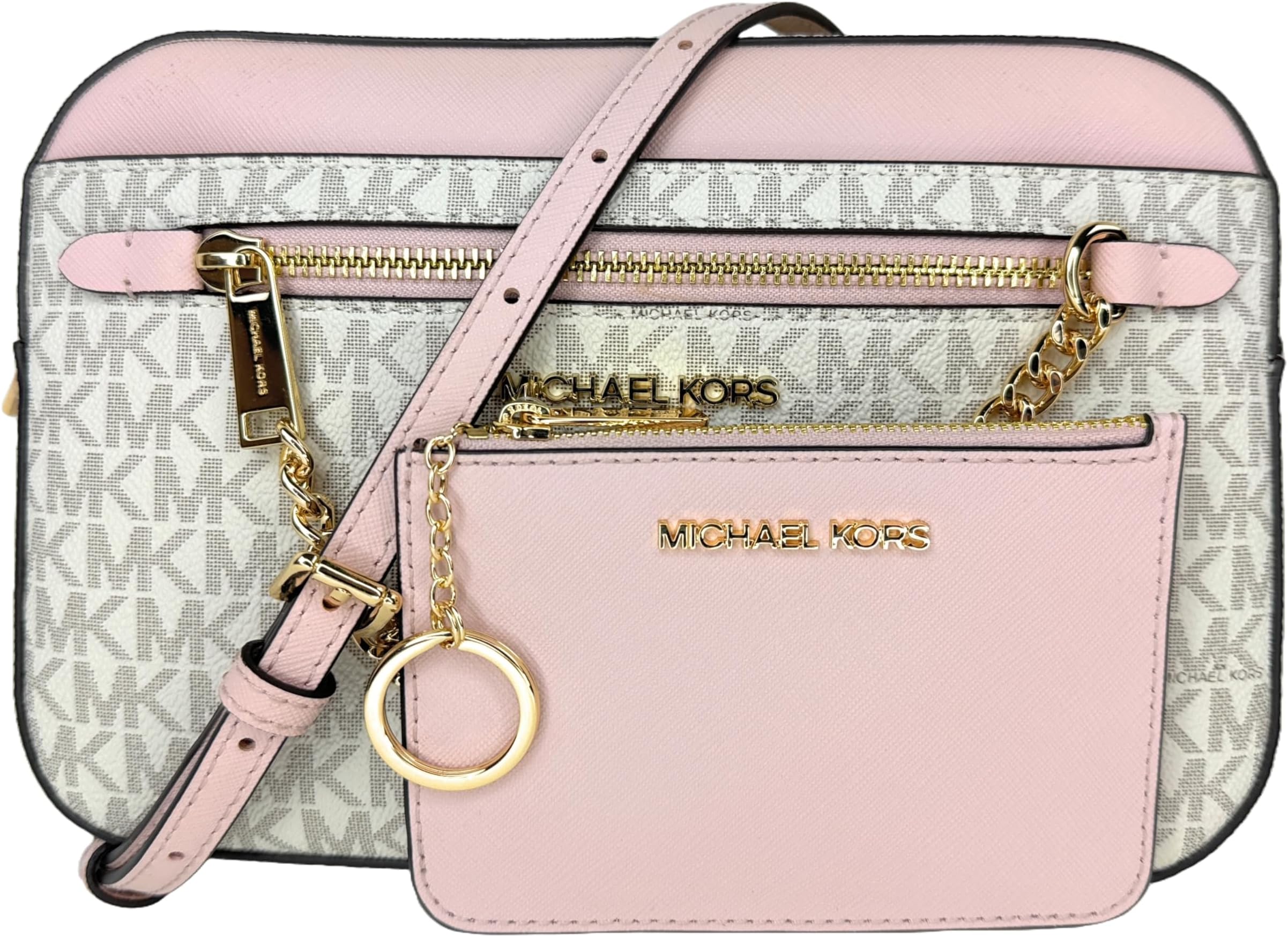 Michael Kors Jet Set Large Logo Crossbody Bag With Matching Logo Coin Pouch