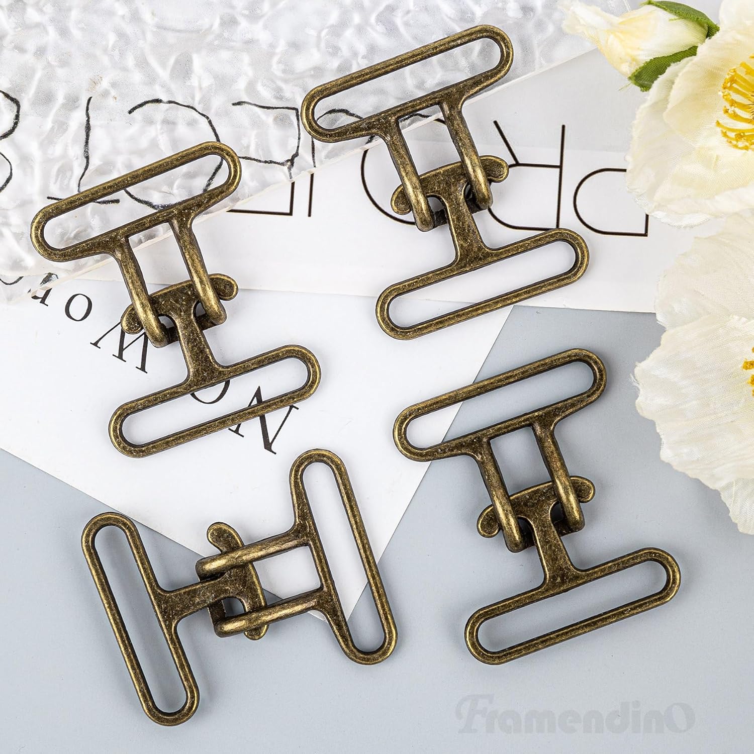 Framendino, Cinch Belt Buckle Surcingle Strap Buckles Interlocking Clasp Replacement for DIY Waist Sewing - Image 5