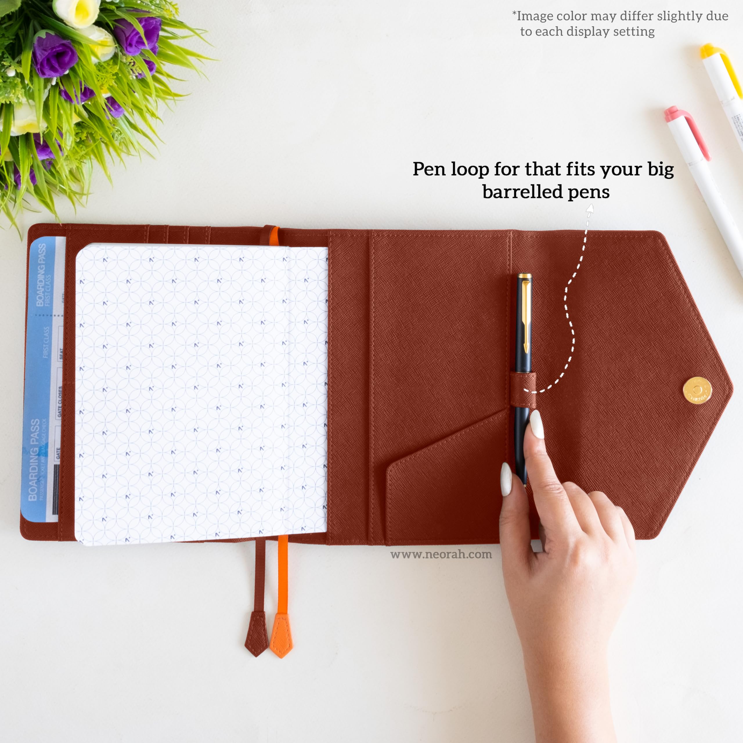 NEORAH Umschlag-Organizer, Braun, B6 ENVELOPE +JOURNAL, Modern
