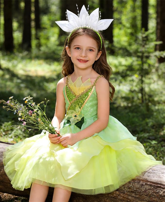Disfraz Princesa Tiana para Niñas 3-11 años miniatura 4